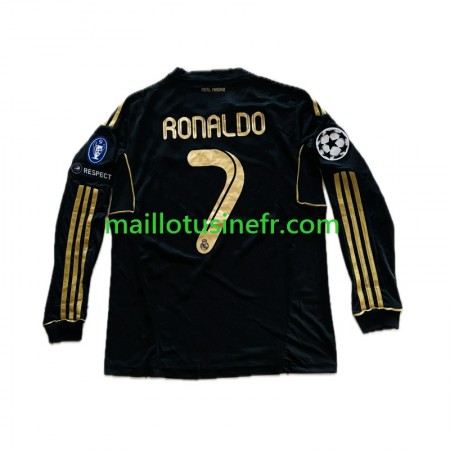 Maillot de Foot Real Madrid Cristiano Ronaldo 7 Extérieur 2011-2012 Manches Longues